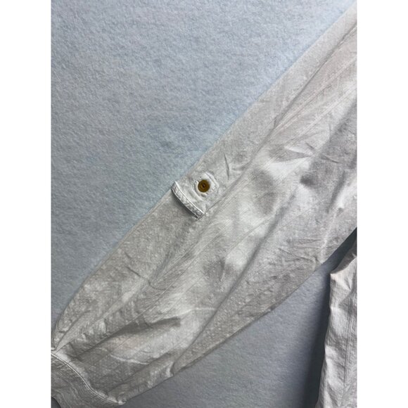 Dressbarn White Long-Sleeve Button-Down Shirt W/ Roll Tab Sleeves Womens 1X - Picture 3 of 10